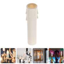 White Plastic Chandelier Candle Covers 15 pcs