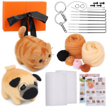 Doe-het-zelf naaldviltset: maak je eigen schattige dierenpoppetjes met de hand. Deze wollen viltset is geschikt voor beginners (Type1).