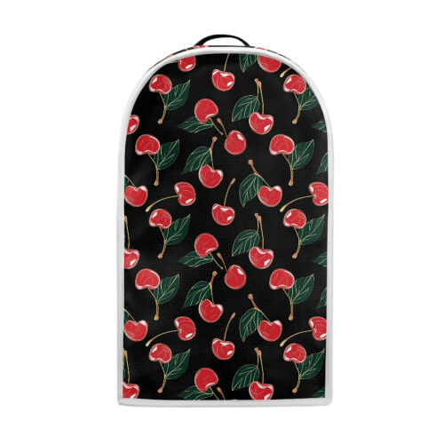 Heart-Shaped Cherry Pattern Proof Stain Kitchen Blender Dust Cover Reusable Durable Protective Case with Top Handle for Home Kitchen Indoor