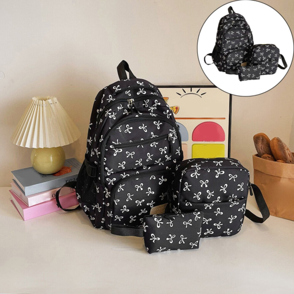 Kawaii Bow Backpack Set With Lunch Box, Casual Aesthetic Daypack & Accessories Â Compatible With School/Work 9362892475047