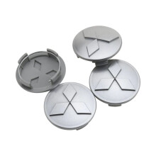 Mitsubishi Logo Wheel Covers (60mm, 4-Pc) Compatible with Outlander, Pajero, Jingjie, Jingxuan EX, Wing God