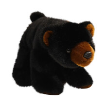 Plush Stuffed Bear Toy White Black 1 Piece