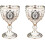 Vintage Metal Wine Cups Set 2 Pieces Medieval Goblets 1