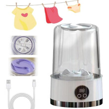 Upgraded 2025 Mini Underwear Washer, Wireless Portable Laundry Cup for Bras, Socks & Baby Clothes