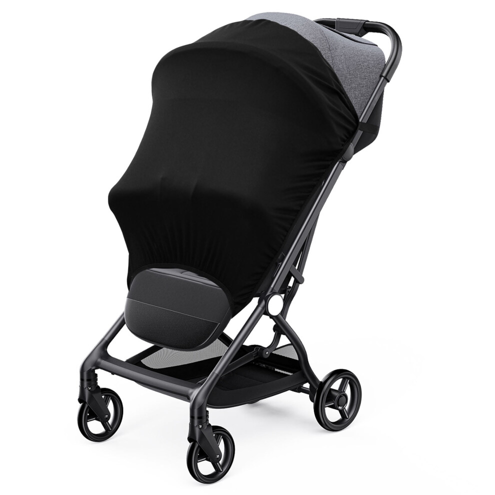 Stroller Sun Shade Breathable Sun Protection Pushchair Canopy with Skylight Lightweight Pram Parasol Easy to Assemble for Stroller