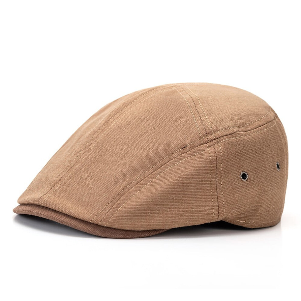 Men Women Retro Cotton Newsboy Flat Hat Golf Driving Duckbill Cabbie Ivy Trucker Cap-image-OPC-PSDKYGW-NEW