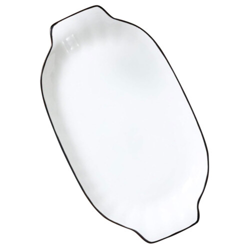 Ceramic Fish Tray Dinnerware Sets Large Serving Bowl Double Handle Sushi Plate For Kitchen Supplies