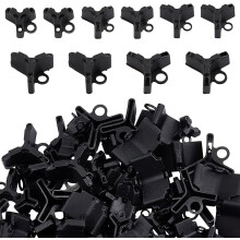 150pcs 5 Styles Black Polyethylene Fishing Hook Bonnets Fishing Treble Hook Cover Hook Safety Cap Protector for Fishing