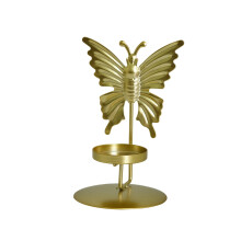 Valentine's Day Decor: 5 Iron Candlesticks with Maple, Butterfly, Ginkgo & Rice Dumpling Leaves – Romantic Table & Living Room Decor