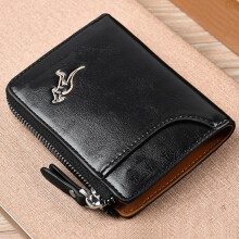 RFID Blocking Leather Wallet for Men Slim Bifold Credit Card Holder with Zipper Purse Large Capacity - Proof Fashionable Wallet