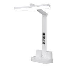 Bedroom Lamps Desk Lamp With Pencil Clock Study Office Eye Protection Desk Lamp Reading Lamp Foldable Desk Lamp Large Capacity Battery
