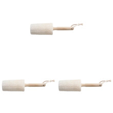 Rengöringsborste i naturlig luffa, 3 st, 20 cm, trähandtag, för flaskor, glas, muggar, tallrikar – kompatibel med hemmakök