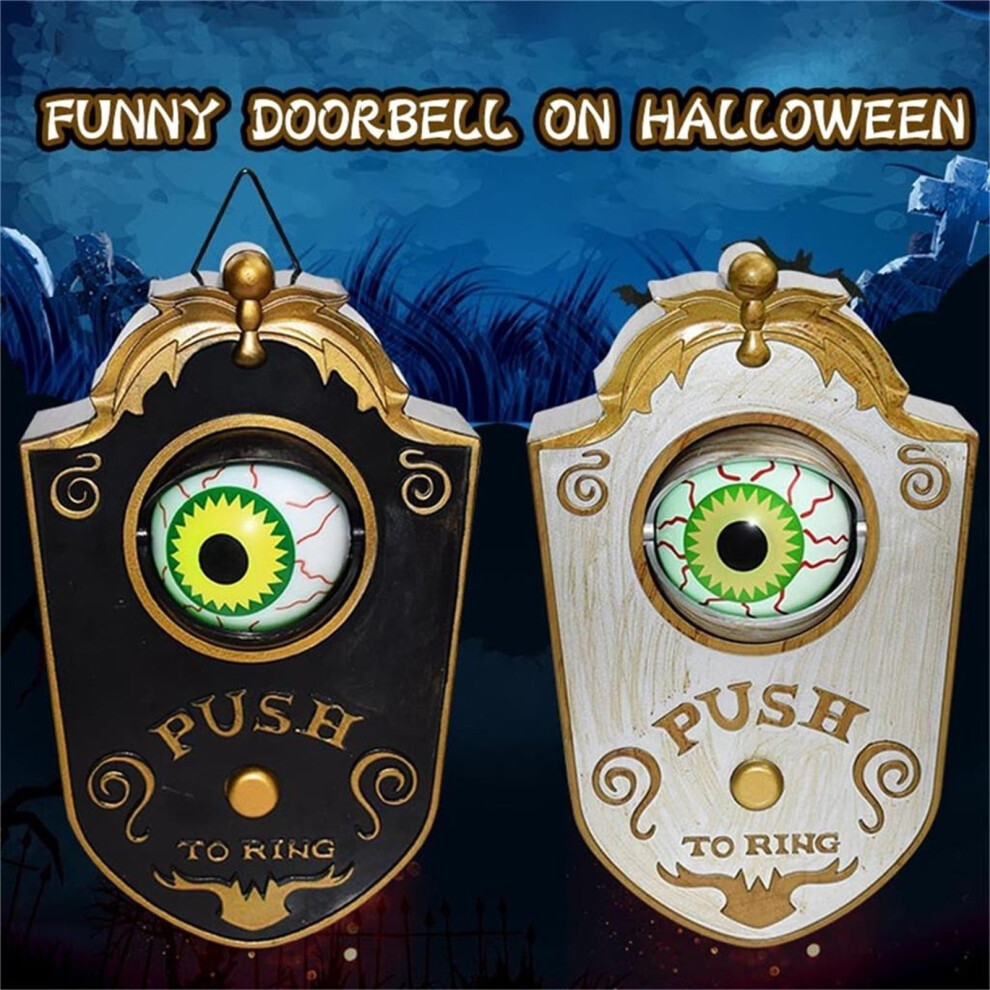 Animated Eyeball Doorbell With Spooky Sounds & Light-Up Effect Â Halloween Decor For Kids, Haunted House & Trick Or Treat Events 9401284795957