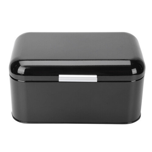Black Metal Bread Organizer Storage Box for Kitchen and Home