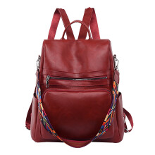 Reiserucksack für Damen, große Lederhandtasche, modische Schultertasche mit Gitarrengurt, Tagesrucksack, Handtasche