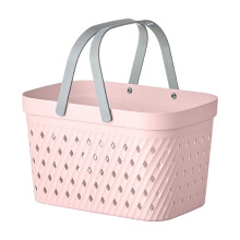 Multipurpose Storage Basket with Handles – Versatile Plastic Container for Bathroom, Kitchen, Office & Car Organization (Compatible with Standard