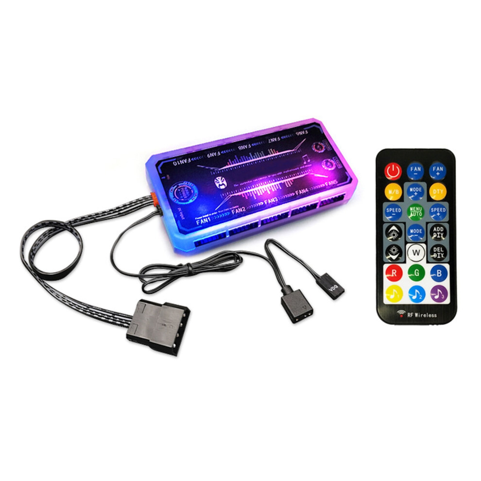 Hub Rgb Fan Argb Controller Remote Control Computer Case Adapter 9401284795865