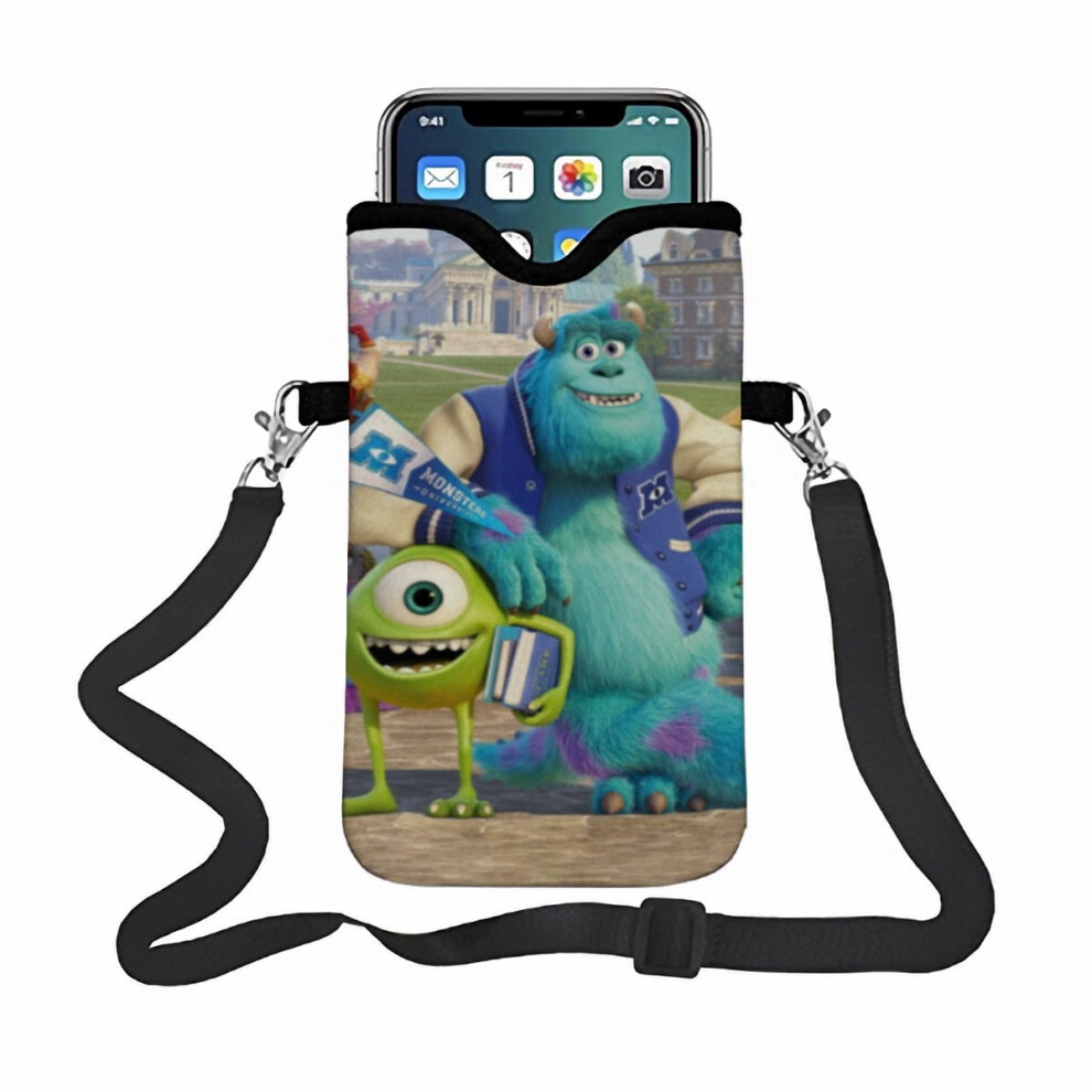 Monsters University Phone Bag Phone Satchel, Equipped With An Adjustable Strap Small Bag Compatible With Most Smart Devices. 9122141107682