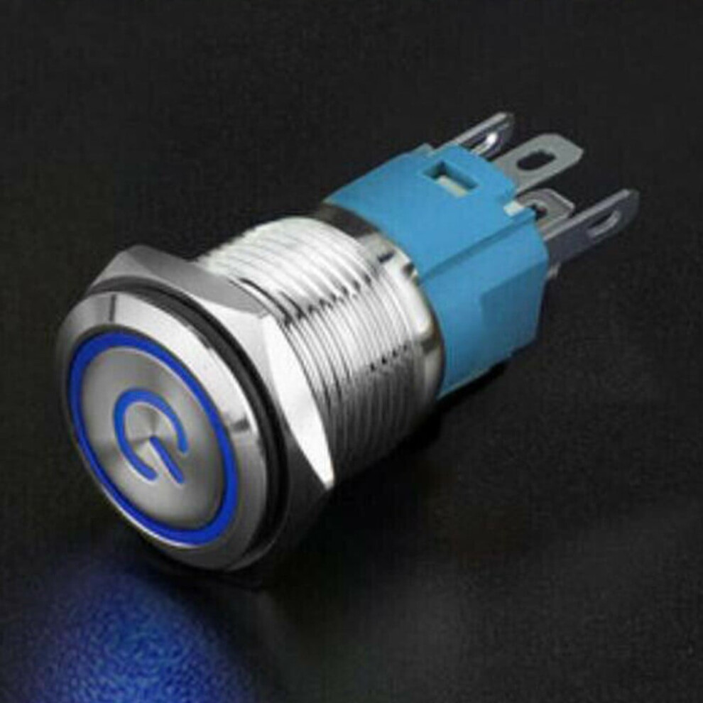 16Mm 12V Led On Off Push Button Power Switch Latching & Wire Socket Harness Tool 9097180877165