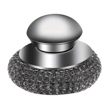 Ståluldsskrubber, rustfri stålbørste med ergonomisk håndtag – til tallerkener, støbejern, gryder, pander, stegepander, grill (1 stk.)