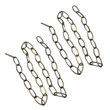 Corrente reforçada 2x1m para lustre vintage, cor bronze verde, 2 unidades.