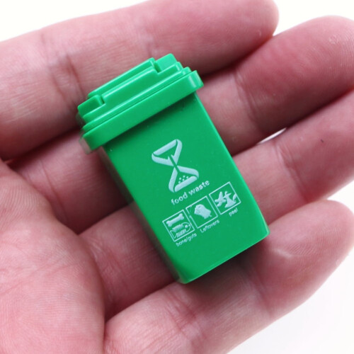 5Pcs Small Trash Cans Plastic Assorted Color for Doll House Miniature Design