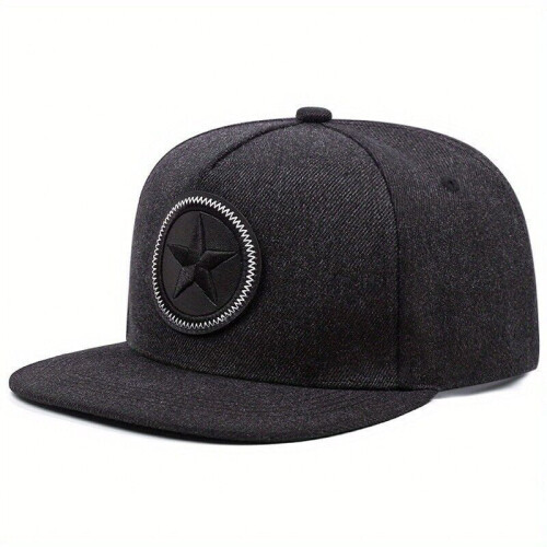 Καπέλο μπέιζμπολ με κέντημα με αστέρια Snapback για άνδρες, γυναίκες, επίπεδη κορυφή,