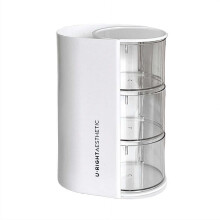 Organisateur d'accessoires pour cheveux transparent à 3 niveaux avec design rotatif, idéal pour ranger pinces, boucles d'oreilles et plus encore,