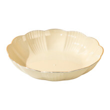 7.9 Inch Fruit Plate Decorative Snack Tray for Coffee Table Dining and Party Serving Plastic Dish with Exquisite Design