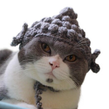 1 Pcs Adorable Pet Funny Hat for Cat Dog, Handmade Knitted Pet Cap for Everyday Decoration, Photo Shoot Props