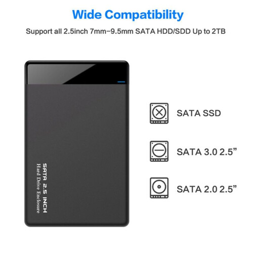 HDD Case 2.5 Inch  To USB 3.0 Adapter Hard Drive Enclosure for SSD Disk HDD Box Case HD External HDD Enclosure 2