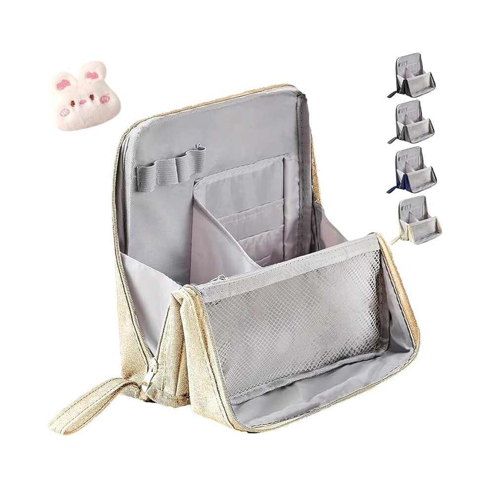 Standing Makeup Bag Waterproof Oxford Cloth Large Capacity