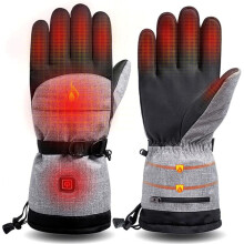 Heated Gloves for Men & Women, Rechargeable, Touchscreen-Compatible, Waterproof Electric Ski Gloves for Winter Outdoor Activities