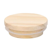 Acacia Wood Airtight Storage Lids with Silicone Rings – Reusable, Dishwasher Safe, Compatible with Jars & Mugs