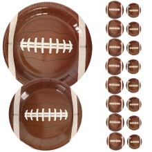 Football Shaped Paper Plate For Tableware At Picnics Gatherings 20Pcs 8.9In