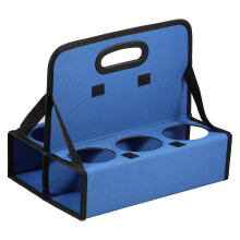 Foldable Oxford Cloth 6-Cup Drink Carrier, Wear-Resistant & Reusable – Compatible with Coffee/Soft Drink Delivery