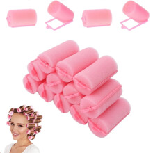 Portable Foam Roller Hair,1.6x2.8In Soft Sleeping Flexible Styling Curlers for Hair Styling,18 Count Reusable Hair Styling Tool for Women