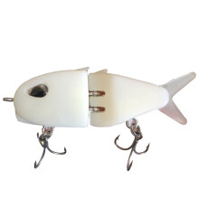 Swimbait Fishing Lures - Hard Body Glide Baits with Double Hooks - Mini Wobbler Lures for Bass, Pike & Musky (Slow Sinking Multi-Jointed Design)