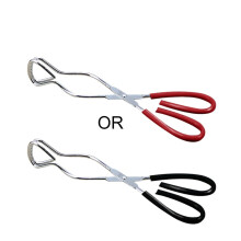 Stainless Steel Scissor Food Tongs with Comfort Grip for Kitchen Cooking