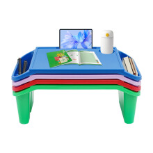 Portable Kids Lap Desk Tray with Side Pockets & Slot – 4pcs Snack Tray for School, Kindergarten, Family & Holiday (Compatible with standard tablets)