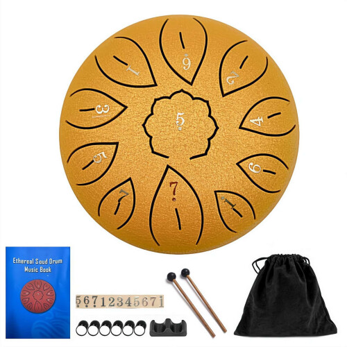 Hand Pan Steel Drum C Major 11-Note 6 Inch