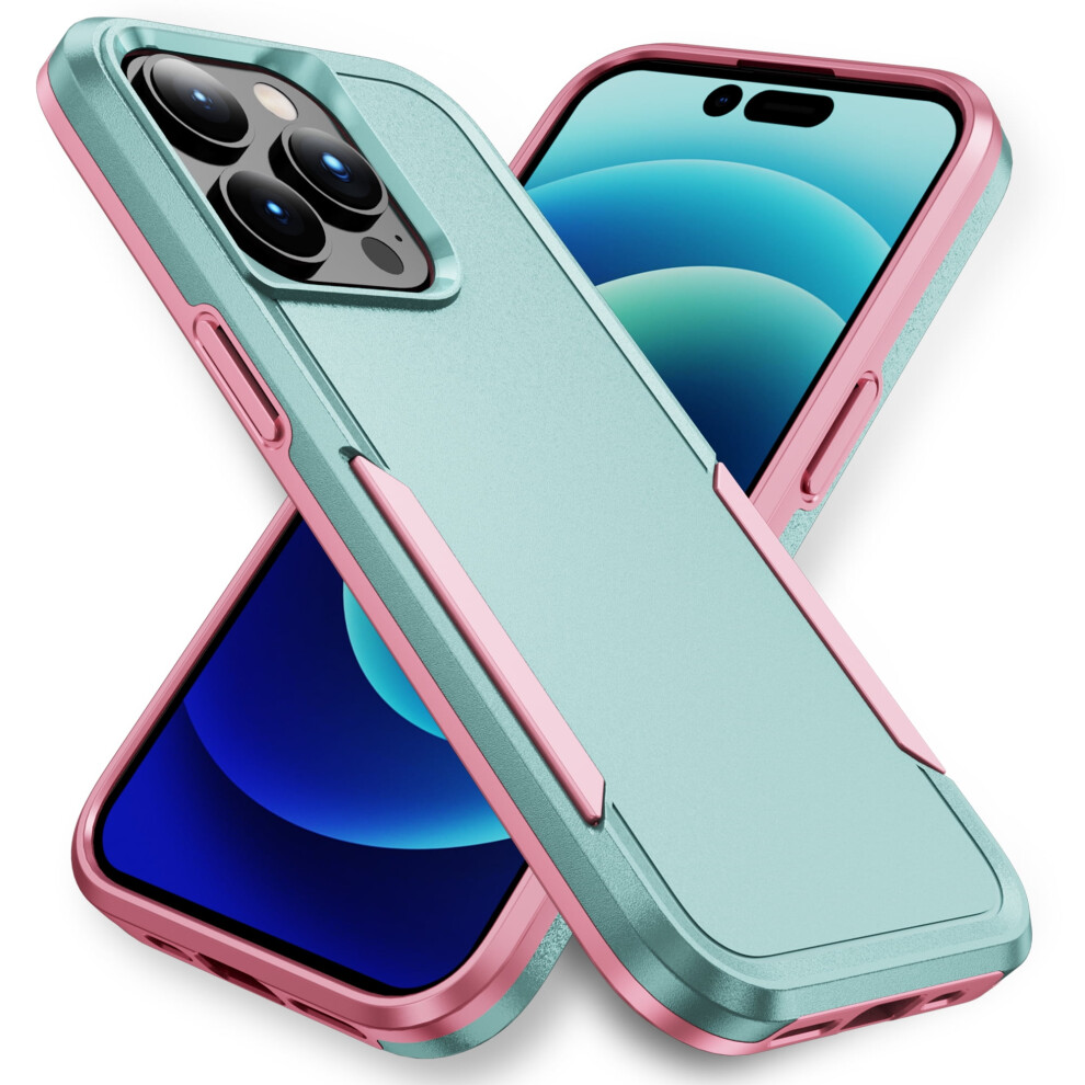 Hybrid Pc Case For Iphone 12 / 12 Pro: Drop-Tested, Anti-Scratch, Dual-Layer, Military-Grade Shockproof Â + Green/Pink 9097180878186