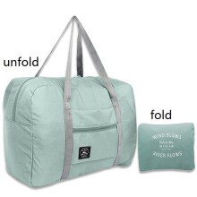 Foldable Waterproof Travel Duffel Bag, Expandable Gym Tote, Weekender Carry-On (Light Blue, 19x13x6in) – Compatible with ANMUYUM