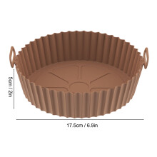 Reusable Fryer Liner Silicone Round Brown