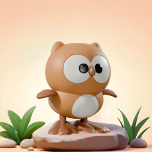 Wind Up Jumping Owl Toy – Clockwork Mechanical Bird, No Battery Needed, STEM Educational Toy for Kids, Hand-Eye Coordination Gift