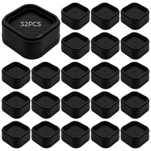 Conjunto de 32 pés universais para máquina de lavar roupa, com absorção de impacto e antiderrapantes, ajustáveis para móveis pesados e