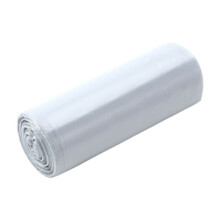 30Pcs Heavy Duty Clear Trash Bags (25x15x0.08"), HDPE, Auto-Closing Design, Compatible with Standard 13-Gal Bins
