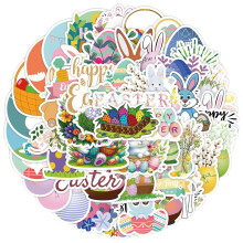 Easter Bunny Egg Stickers for Journaling 50 pcs