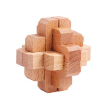 Wooden Mortise & Tenon Kongming Lock Puzzle Set – Luban Lock Educational Gift, Compatible with Traditional Wooden Toys