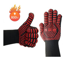 BBQ Gloves High Temperature Resistance Oven Mitts 500 800 Degrees Fireproof Barbecue Heat Insulation Microwave Oven Gloves,Secure Grip